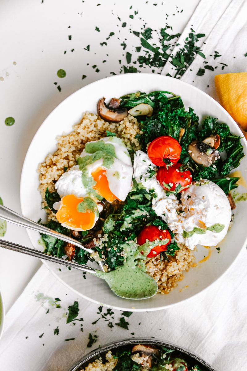 Quinoa Breakfast-for-Dinner Bowl