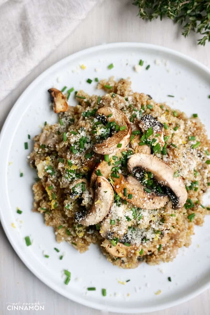 Creamy Quinoa and Mushroom Risotto