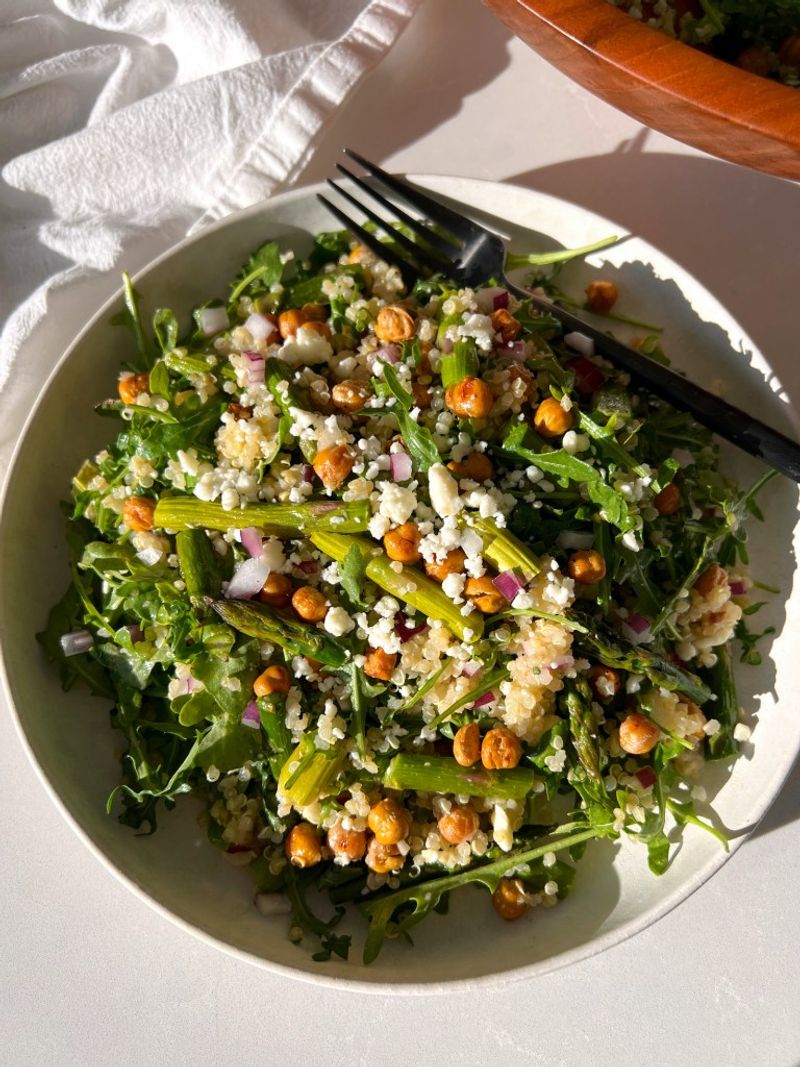 Lemon Chickpea and Arugula Salad