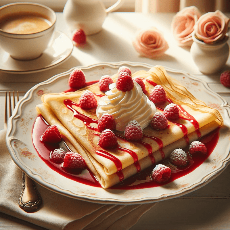 Raspberry Crepes