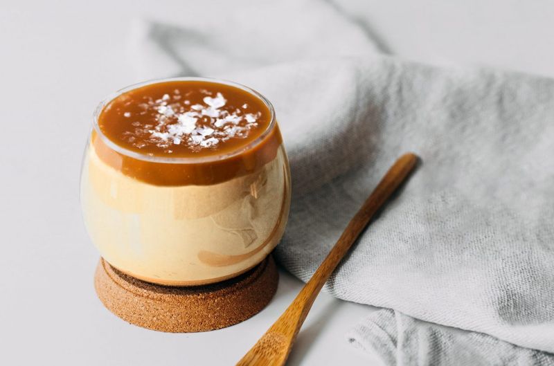 Butterscotch Pudding With Salted Caramel Drizzle