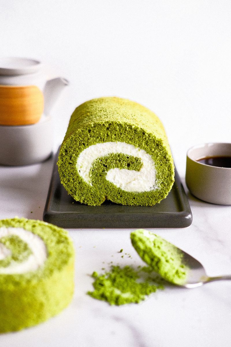Matcha Green Tea Cake Roll