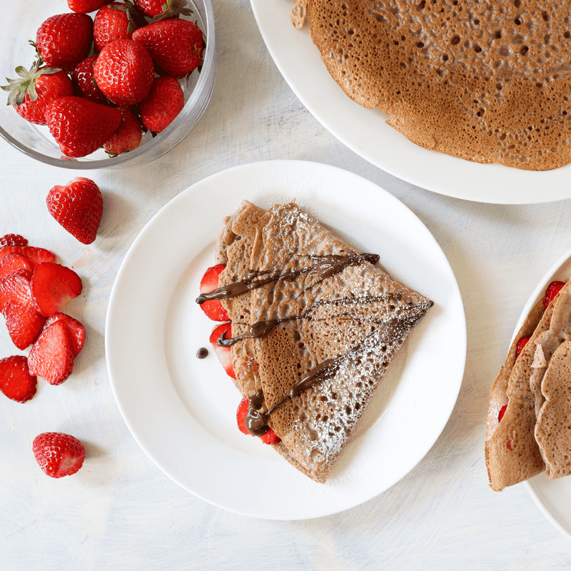 Buckwheat Crepes with Fresh Fruit Filling