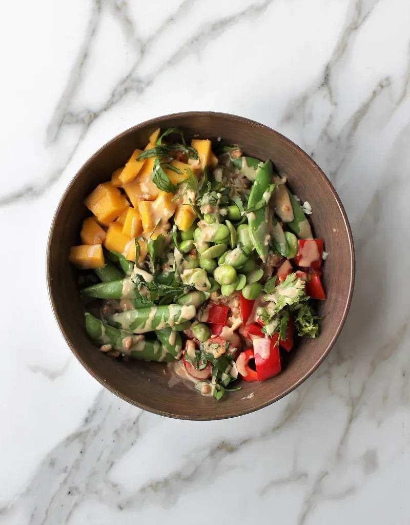 Mango and Edamame Rice Bowl