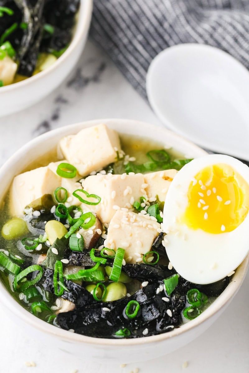 Miso Soup with a Soft-Boiled Egg