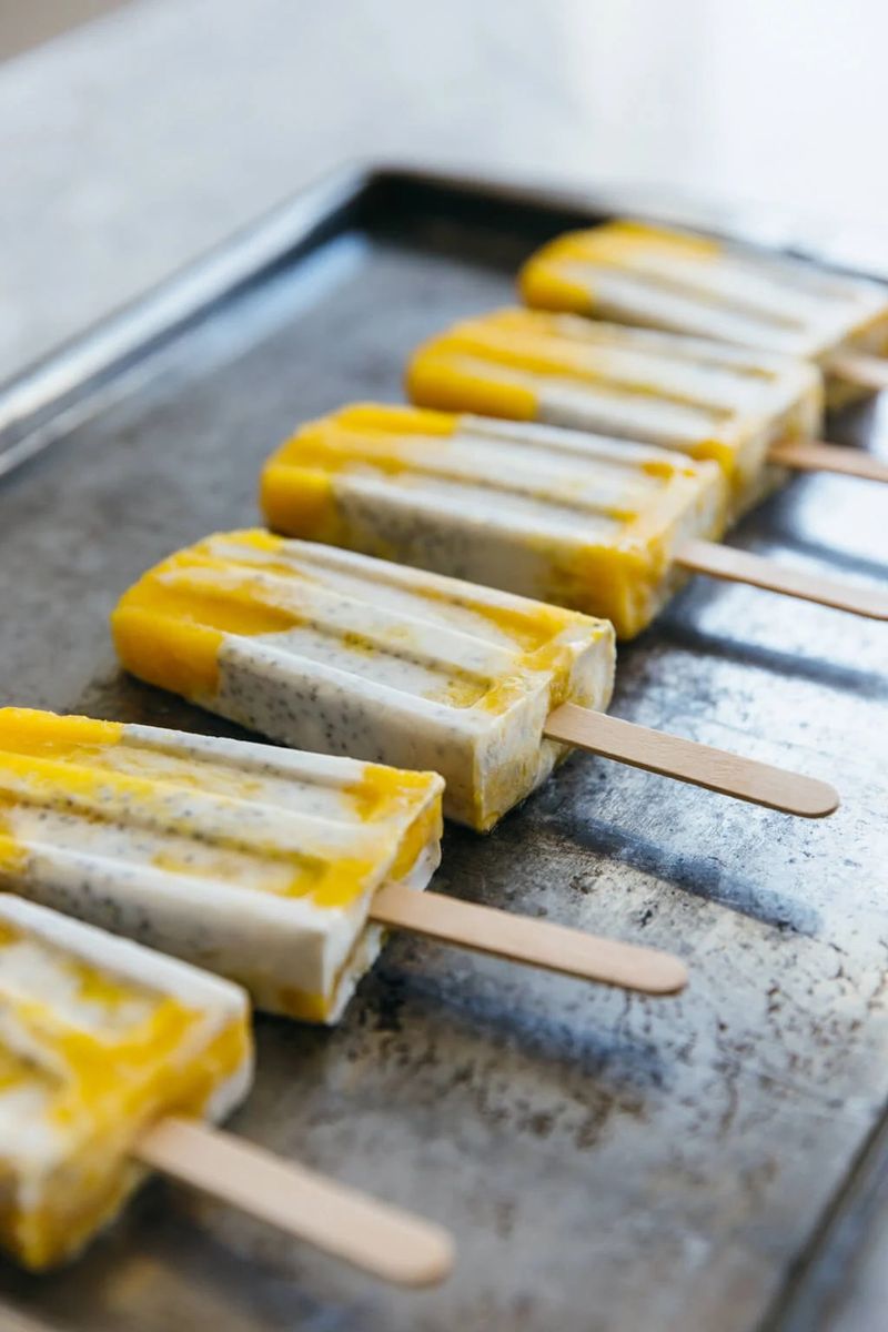 Mango Coconut Chia Pops