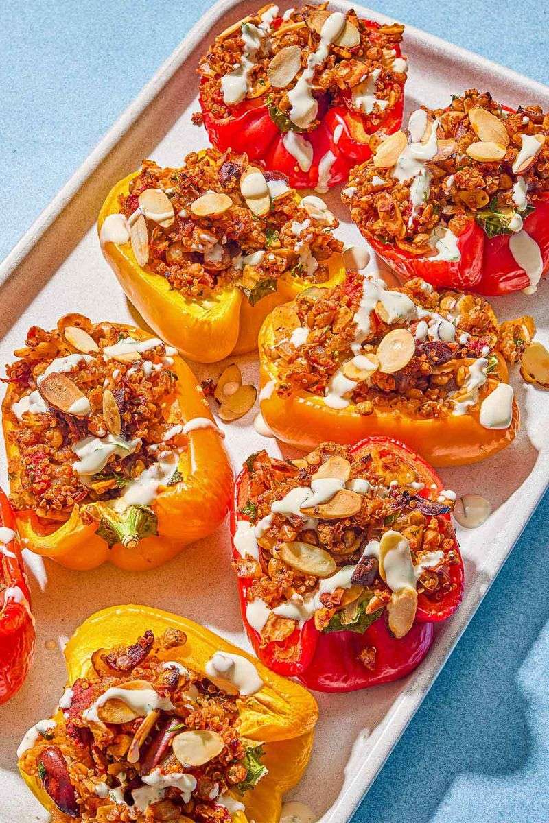 Stuff Bell Peppers With Grain Salad