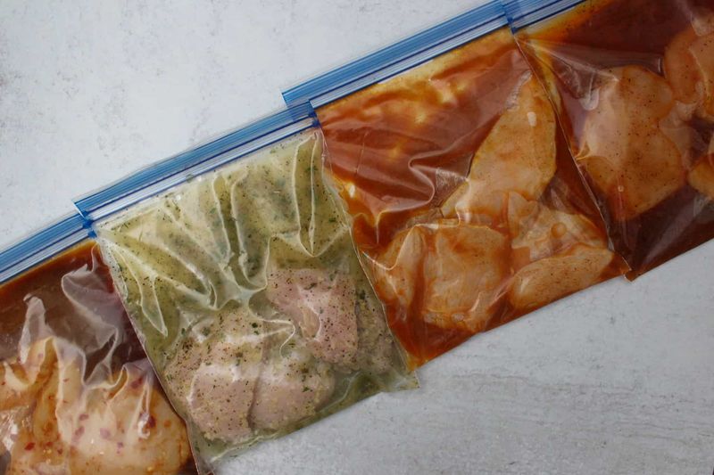 Marinate and Freeze Proteins in Advance