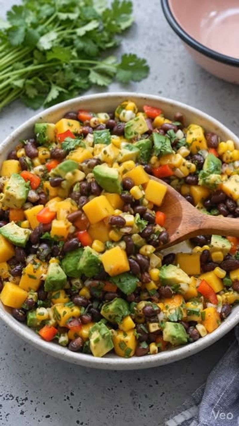 Mango Avocado Black Bean Fiesta Salad