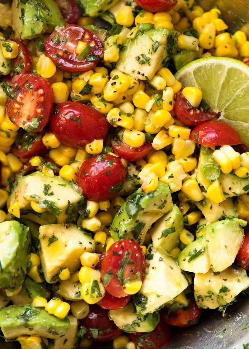 Corn and Avocado Salad with Lime Vinaigrette