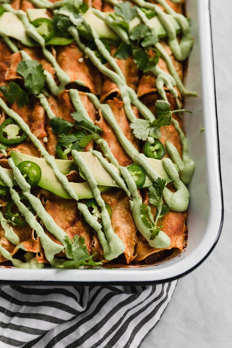Cabbage and Black Bean Enchiladas