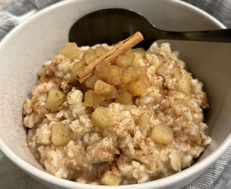 Warm Cinnamon Apple and Walnut Porridge