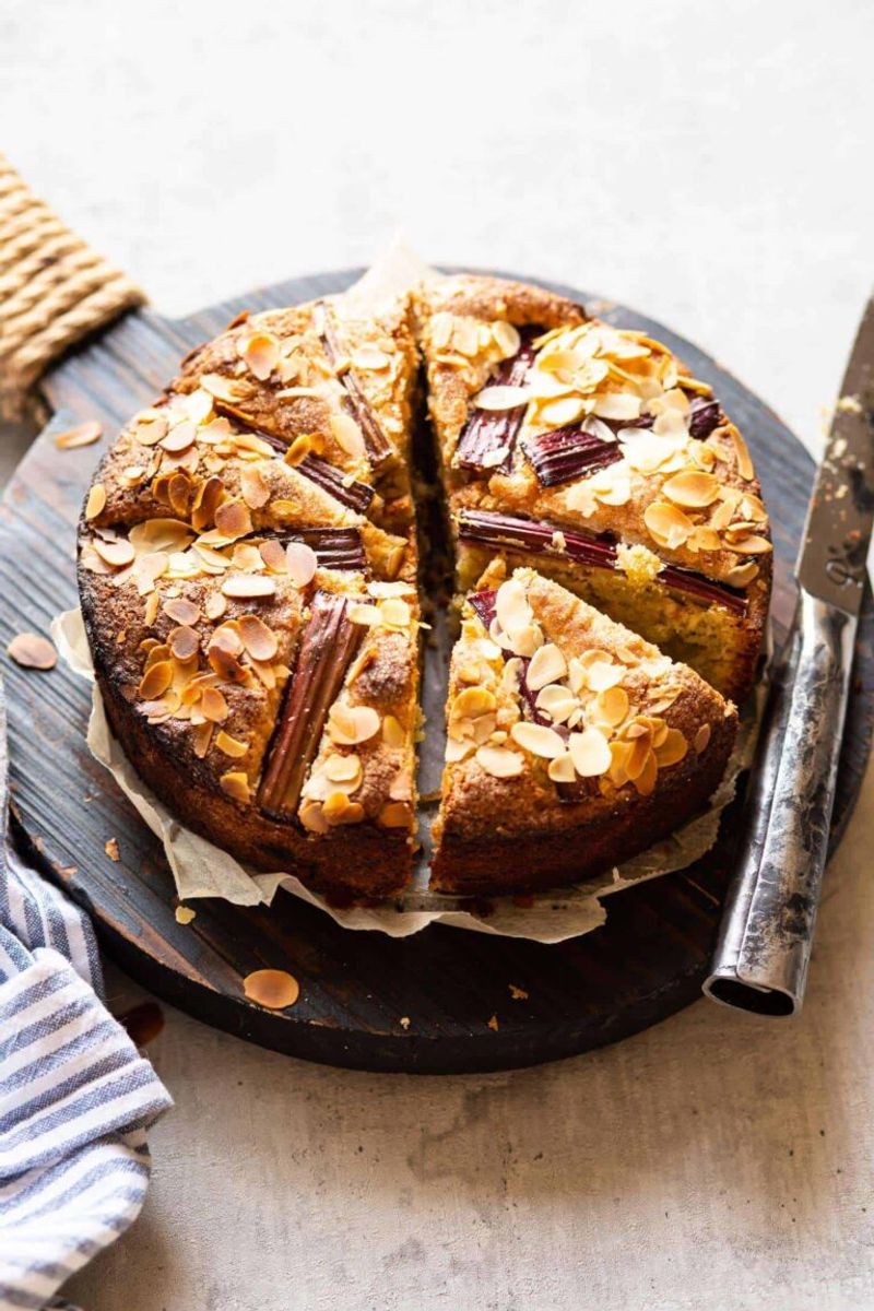Rhubarb and Almond Cake