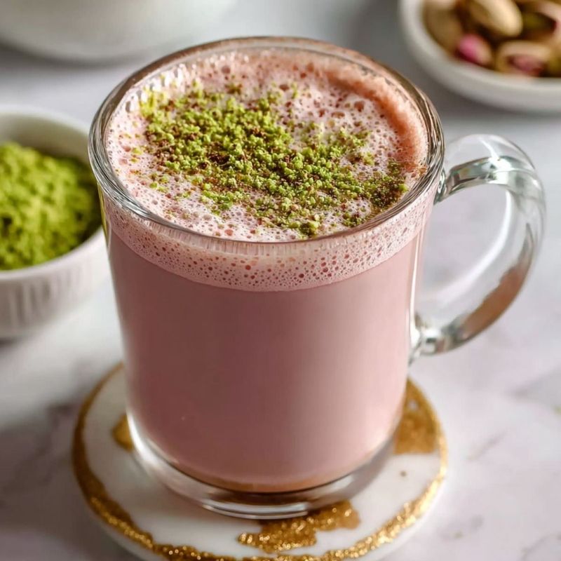 Kashmiri Pink Tea with Cardamom Rice Pudding