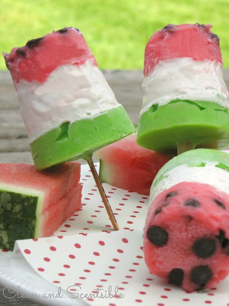 Watermelon Pudding Pops