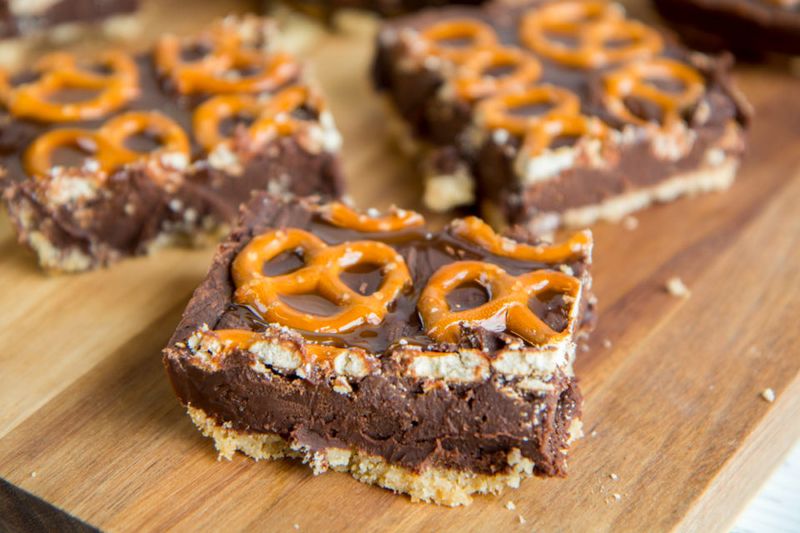 Salted Caramel Pretzel Bars