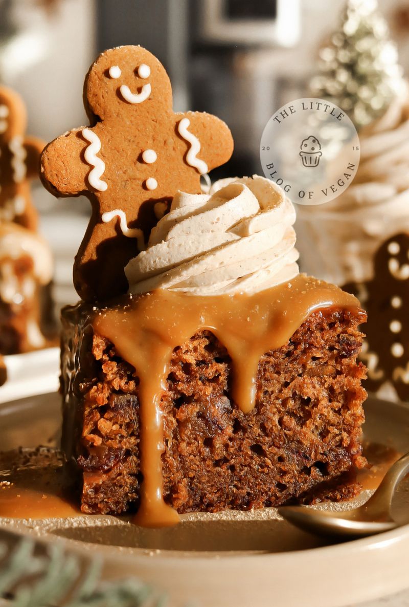 Warm Gingerbread Pudding with Toffee Sauce