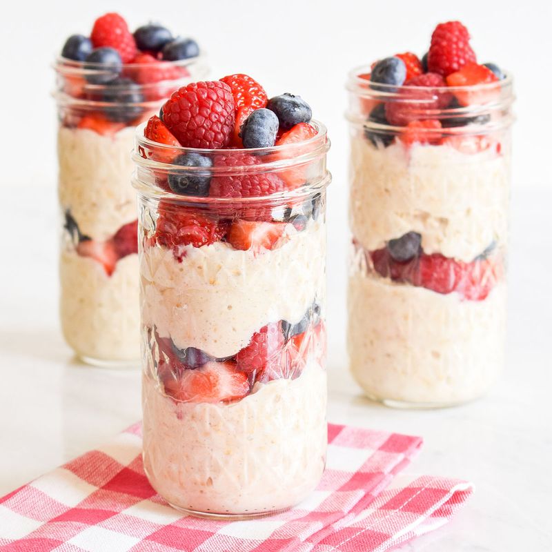 Overnight Oat and Yoghurt Layered Bowl