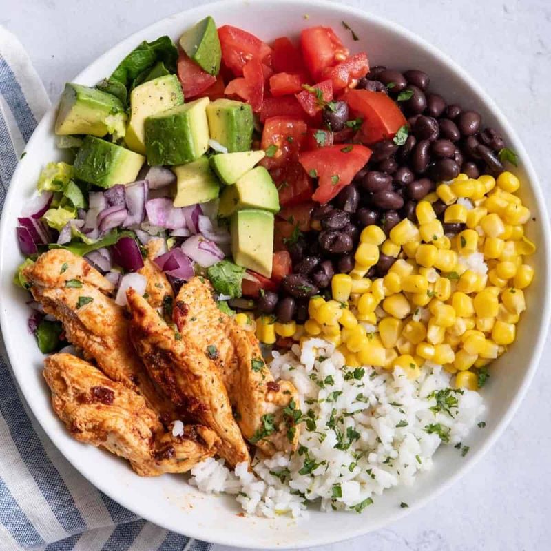 Burrito Bowl With Pantry Staples and Leftover Chicken