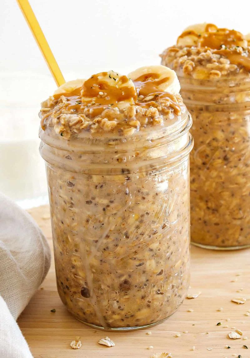 Overnight Oats with Nut Butter and Banana