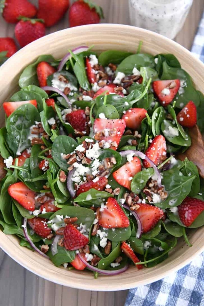 Strawberry Spinach Salad with Poppy Seed Dressing