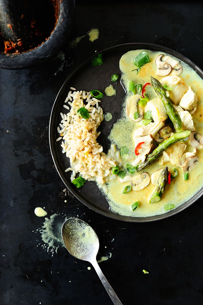 Chicken And Asparagus Thai Green Curry