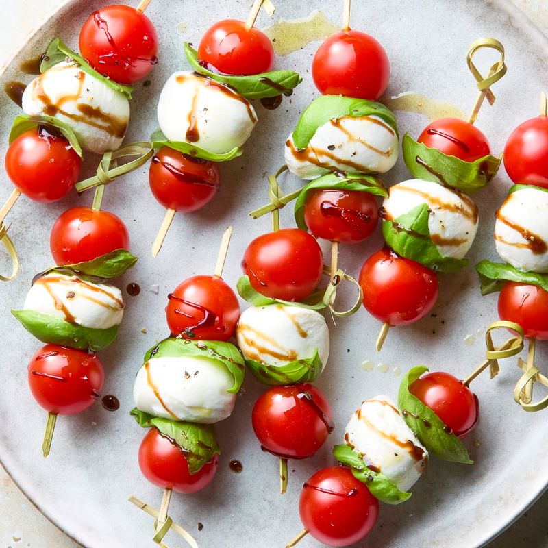 Caprese Skewers with Balsamic Glaze