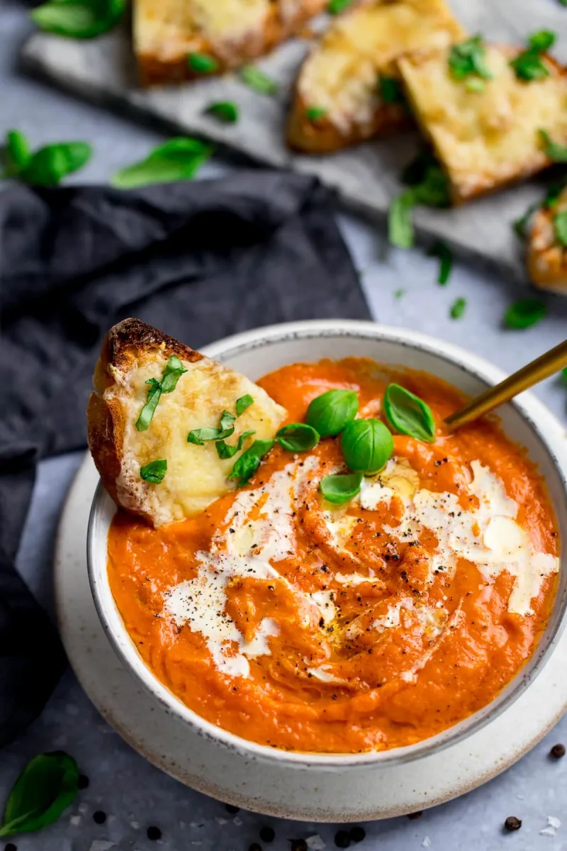 Tomato Soup with Crusty Bread
