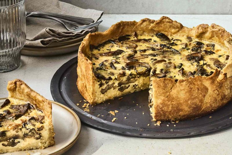 Wild Mushroom and Gruyere Quiche
