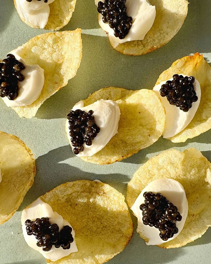 Caviar on Potato Chips