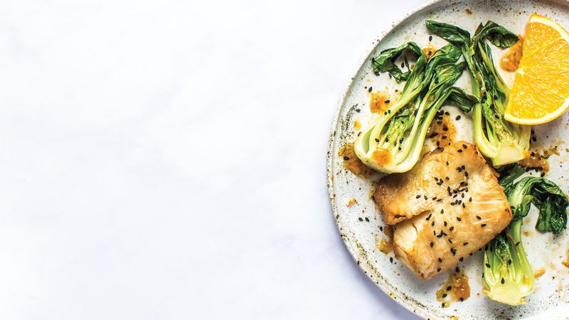 Sheet Pan Miso Glazed Cod with Bok Choy
