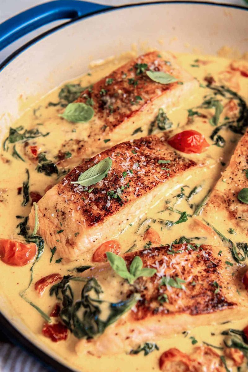 One-Pan Creamy Tuscan Salmon