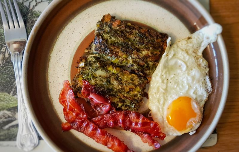Dock Pudding with Eggs