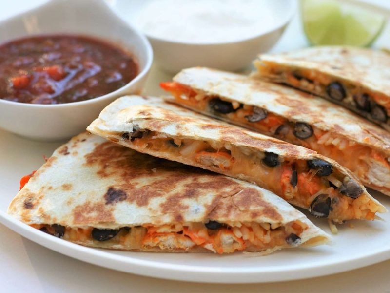 Homemade Quesadillas with Salsa
