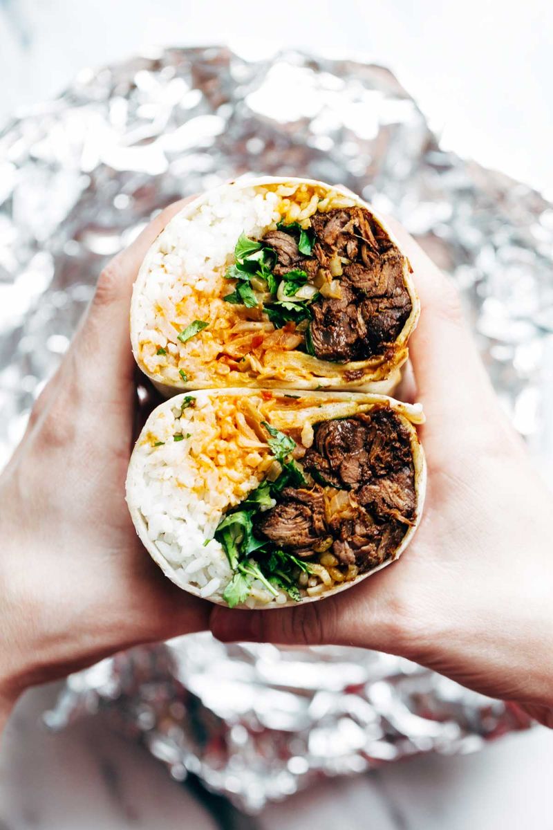 Korean BBQ Breakfast Burritos