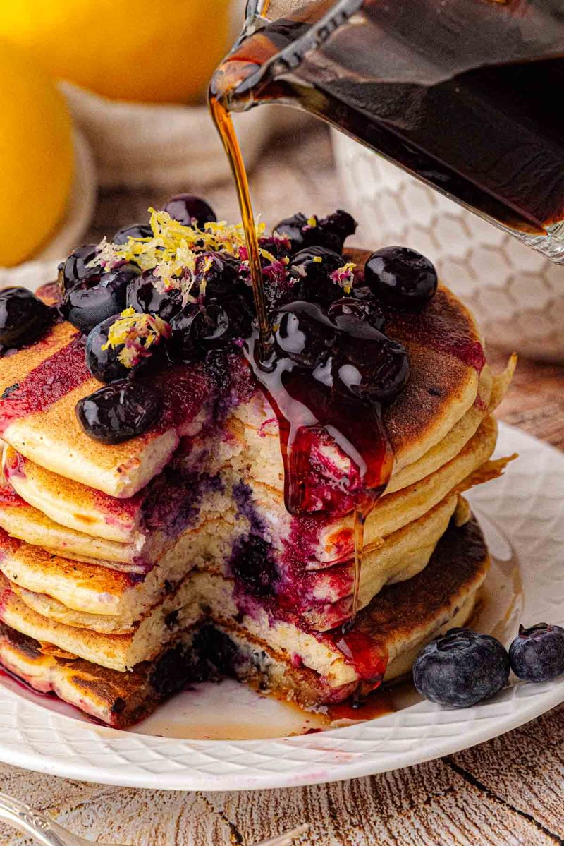 Blueberry Lemon Ricotta Pancakes