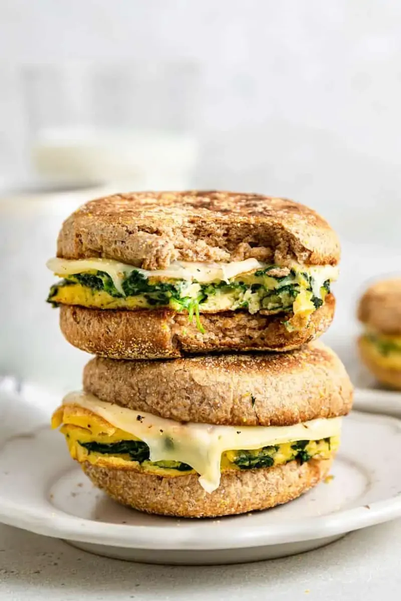 Egg White and Veggie Breakfast Sandwich