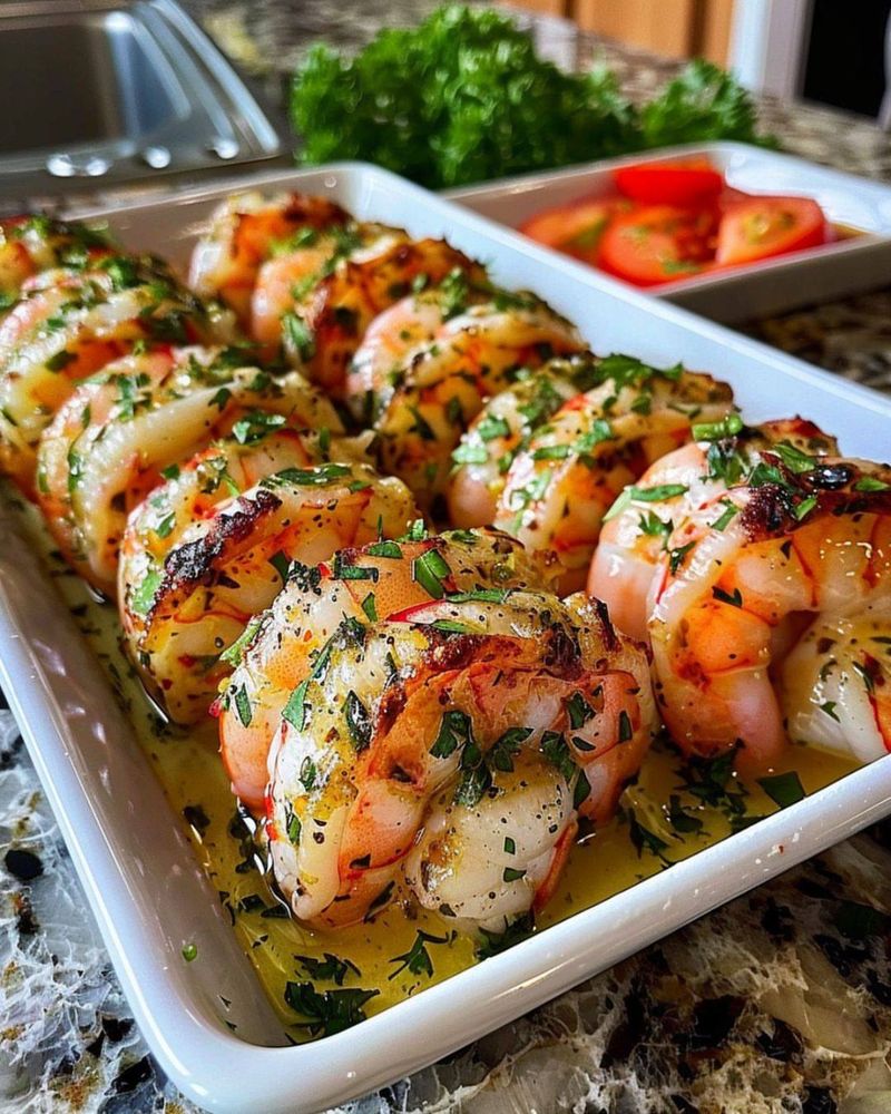 Garlic Butter Shrimp Crostini