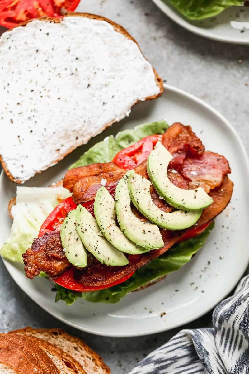 BLT with Turkey Bacon on Rye Crisp
