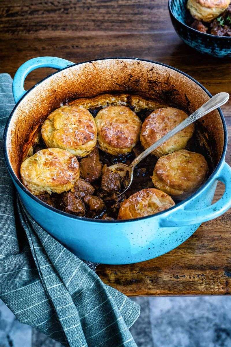 Beef and Stilton Cobbler