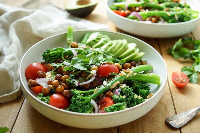 Roasted Broccolini With Crispy Chickpeas