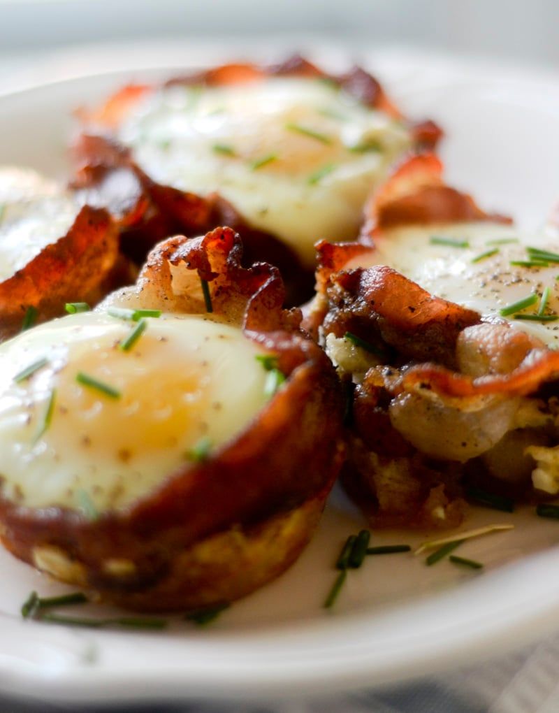 Air-Fryer Egg Cups with Bacon and Cheese