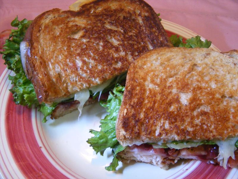Turkey and Cranberry Sauce Sandwich on Thin Sliced Sourdough