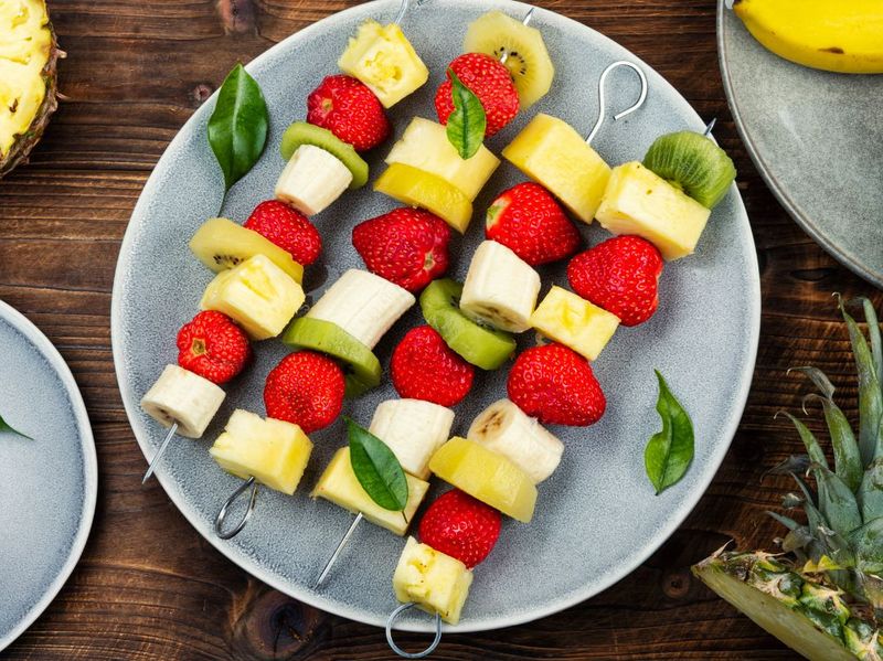 Fruit Skewers with Coconut Yogurt Dip