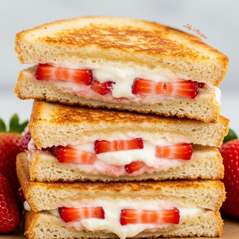 Nutella and Strawberry Dessert Grilled Cheese