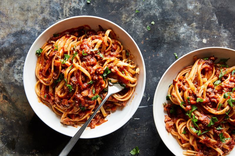 Walnut and Mushroom Bolognese