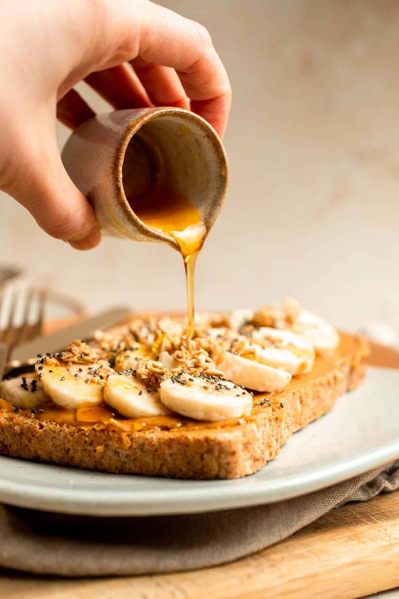 Peanut Butter Banana Toast with Honey