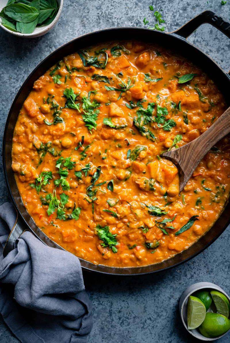 Curried Butternut Squash and Chickpea Stew