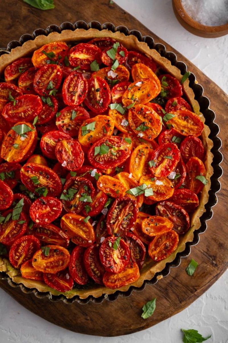 Roasted Tomato and Basil Tart