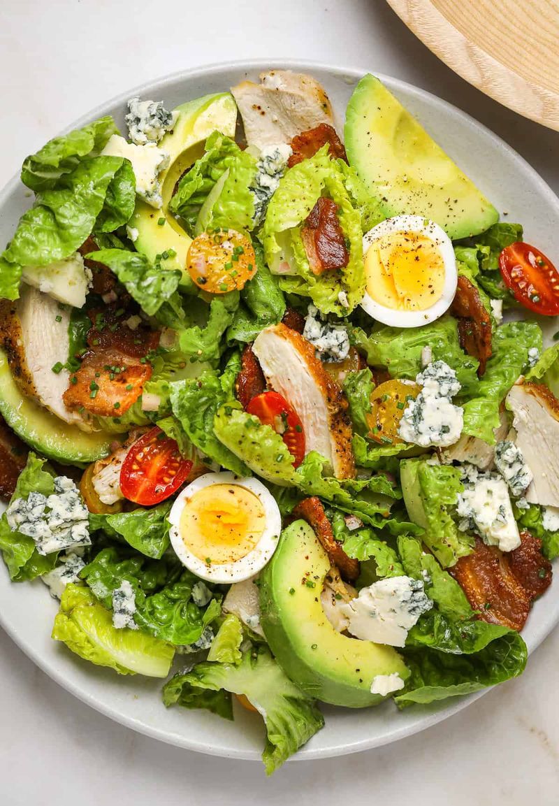 Avocado and Hard-Boiled Egg Cobb Salad